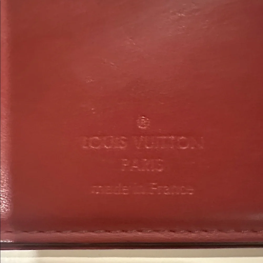 Louis Vuitton Black Damier Graphite Canvas wallet with Red Trim